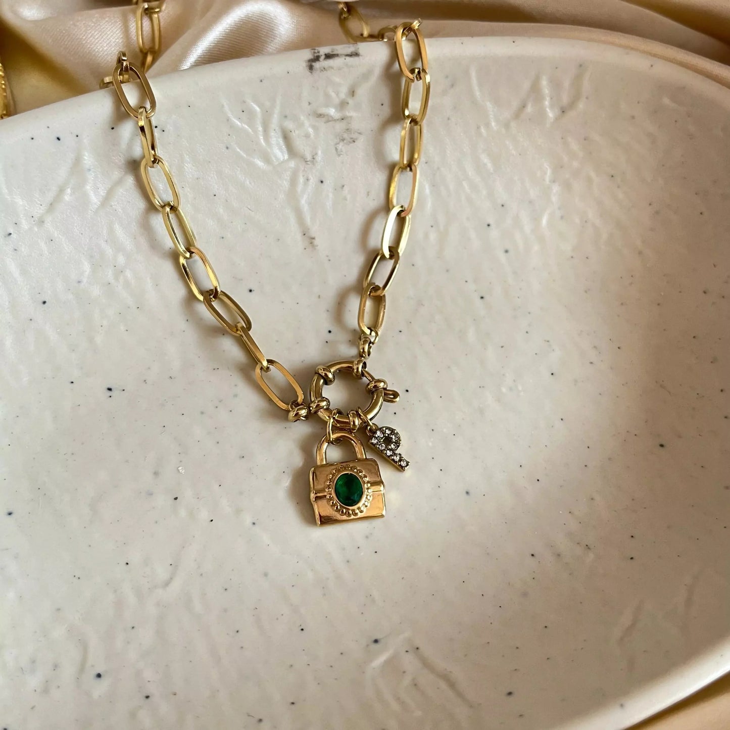 Multi Charms Necklace-12 (with Alphabet P)