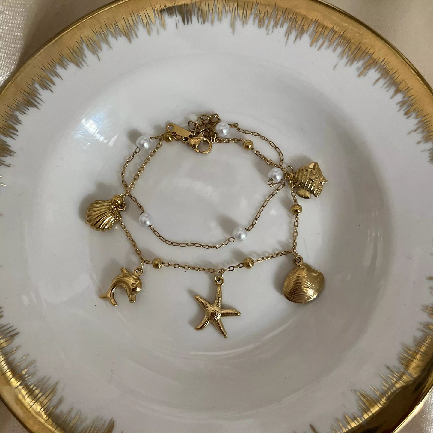 Pema Pearls Charms Bracelet