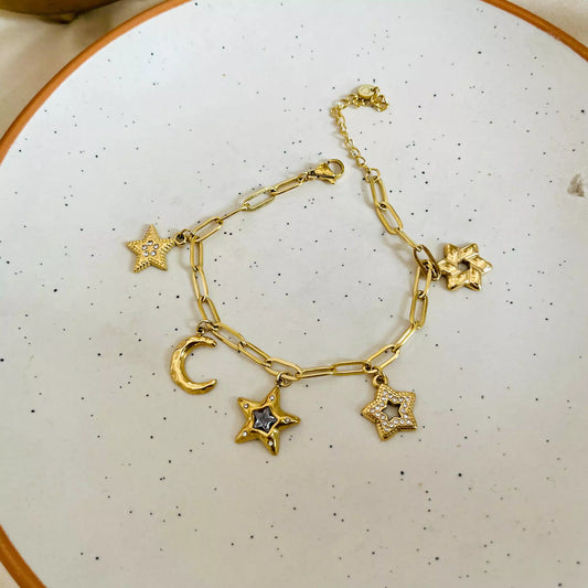 Diana Charms Linked Bracelet