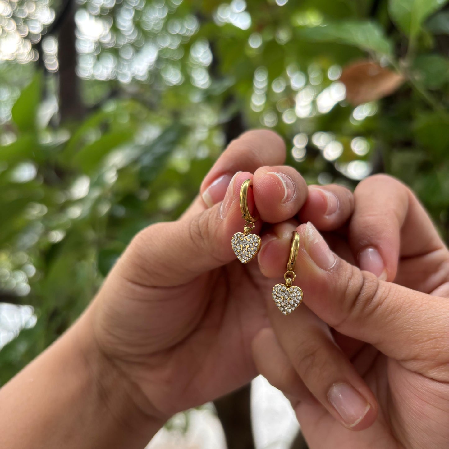 Heart Charm Earrings