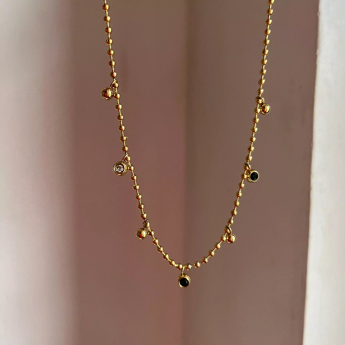 Multi Stone Sile Necklace