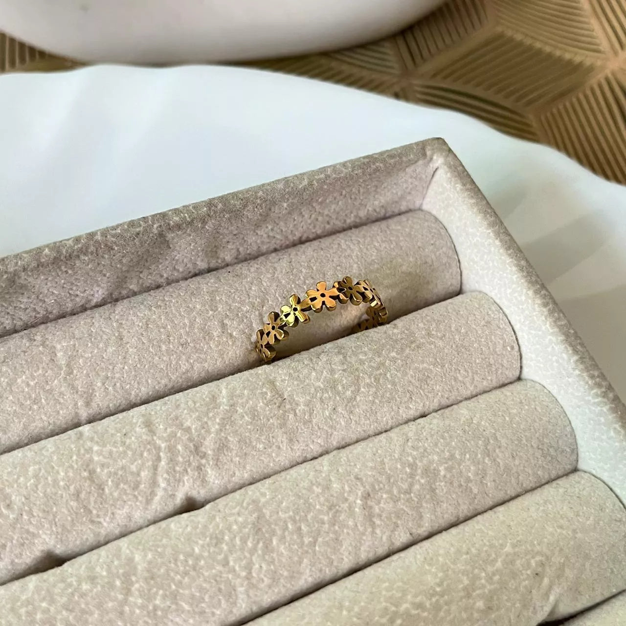Flower Chained Ring