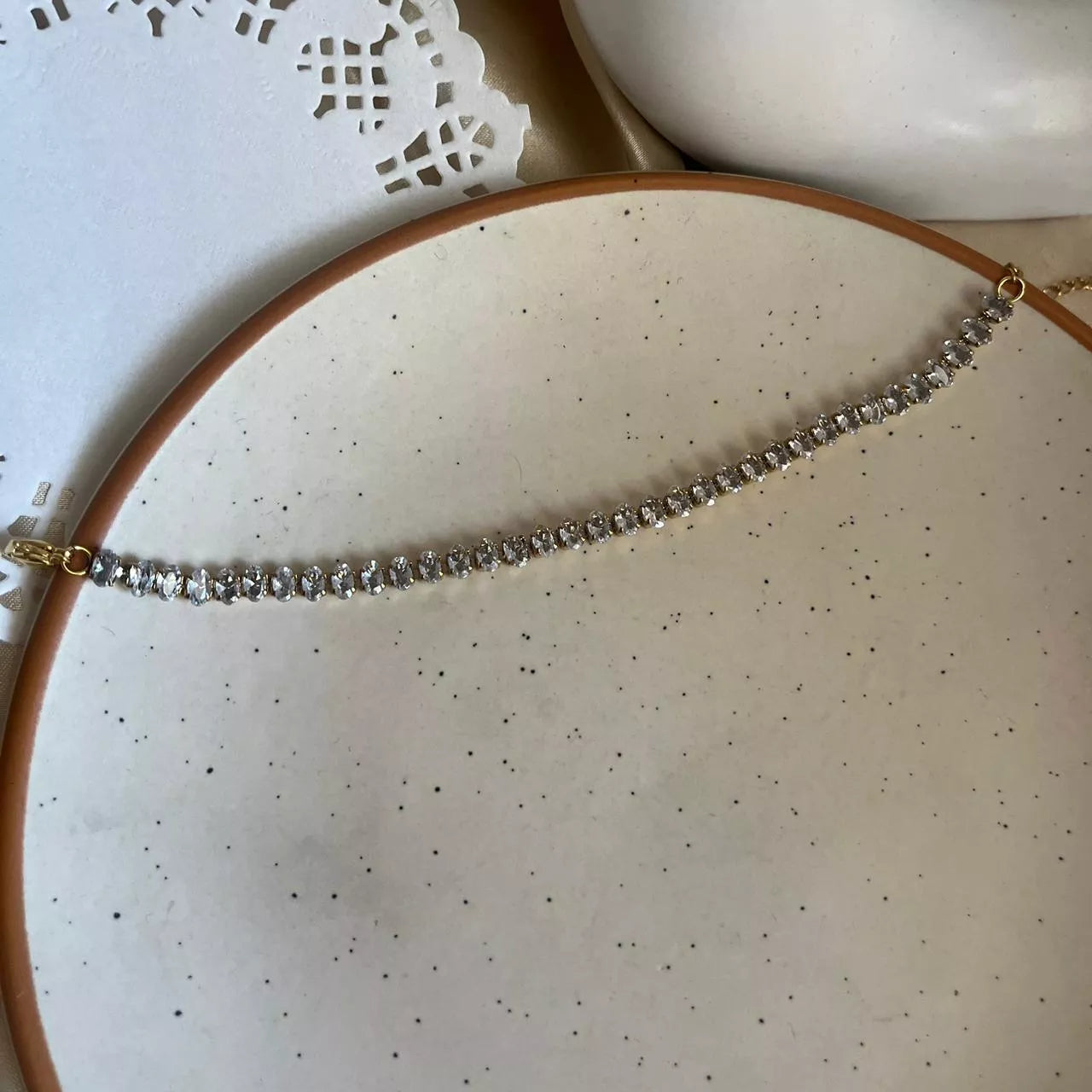 Oval Stone Tennis Bracelet