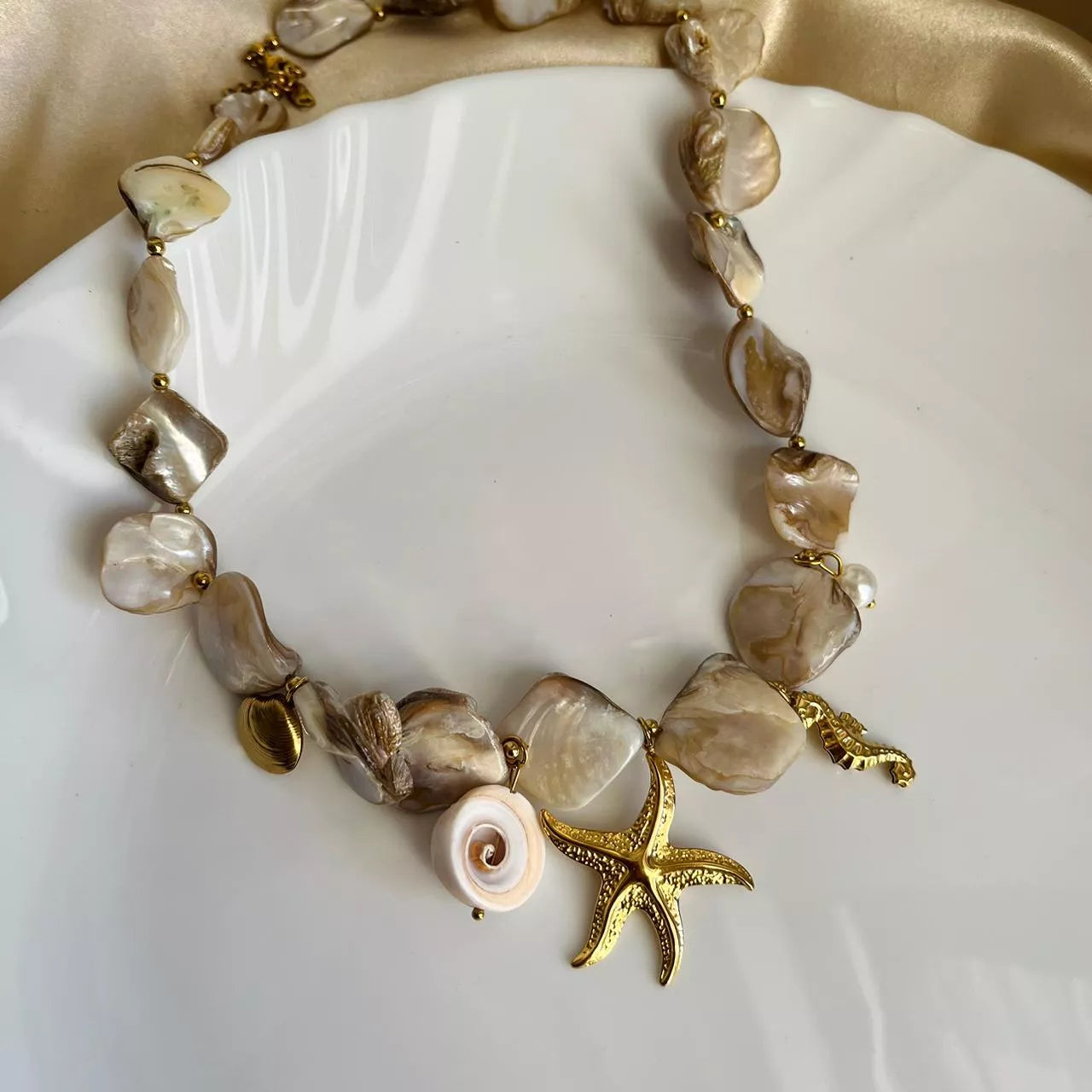 Starfish Charms Beachy Necklace