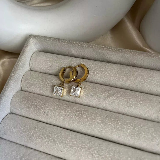 Studded Block Earrings