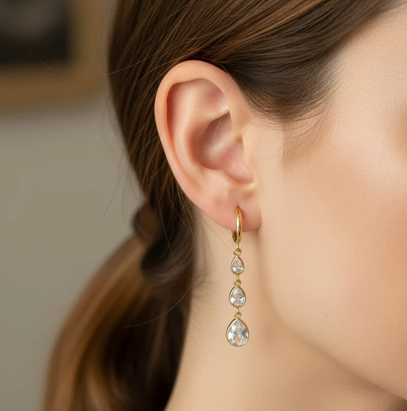 Drop Lined Earrings