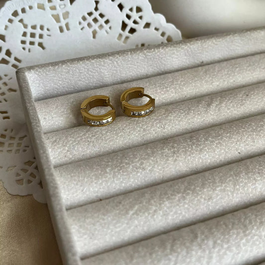Mini Studded Hoops