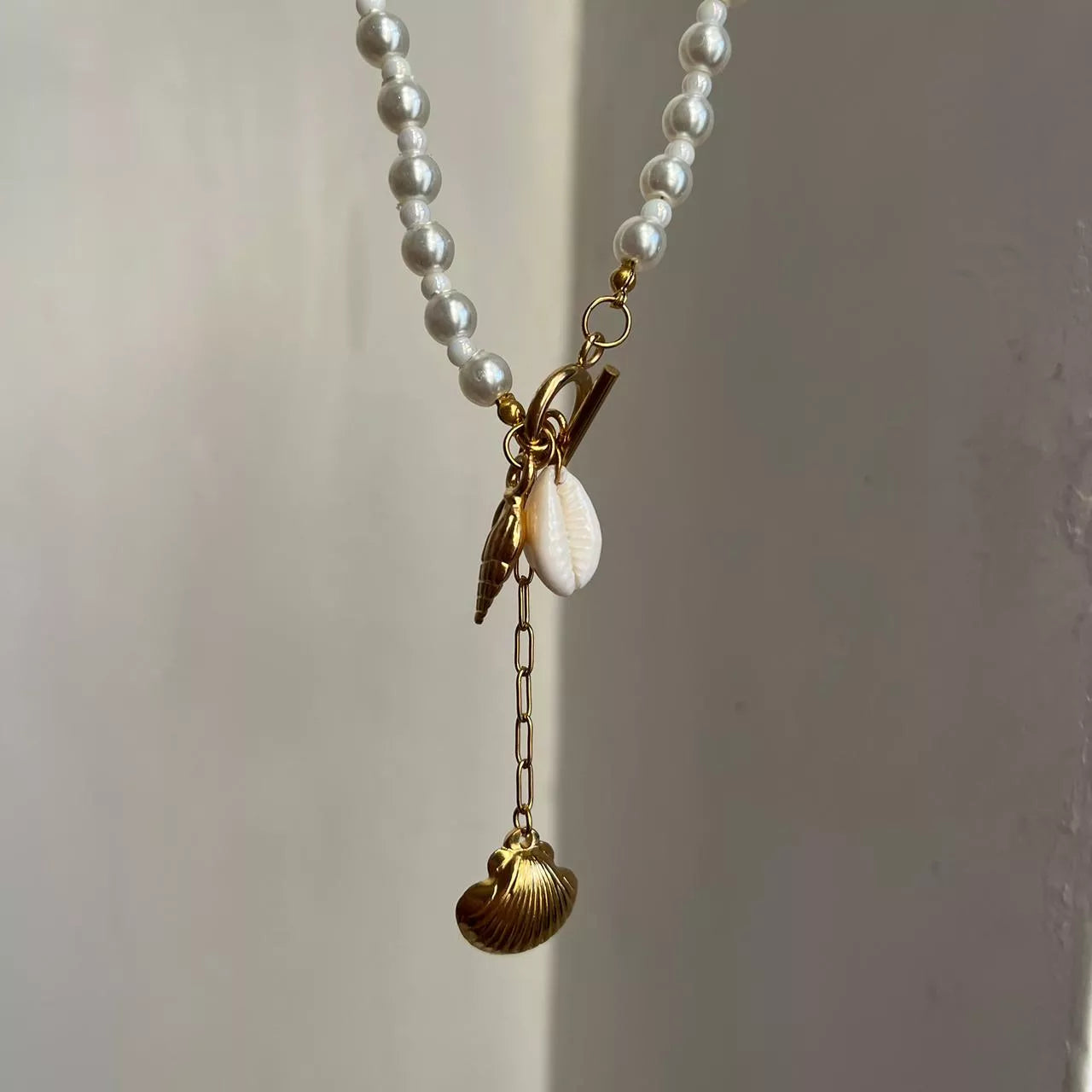Beach Charms Pearls Necklace