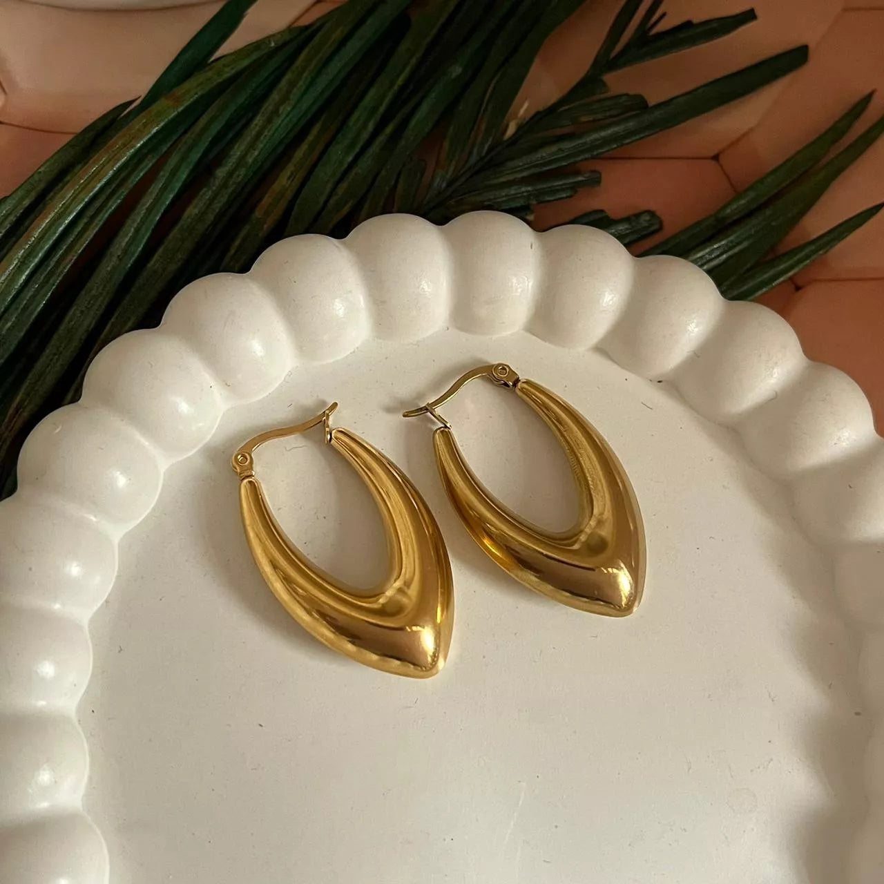 Pine Gold Hoops