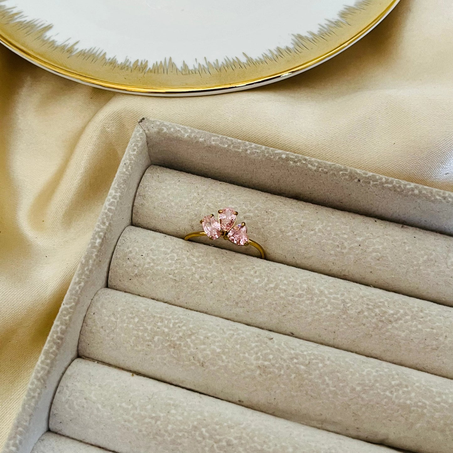 Tri Stella Ring - Pink