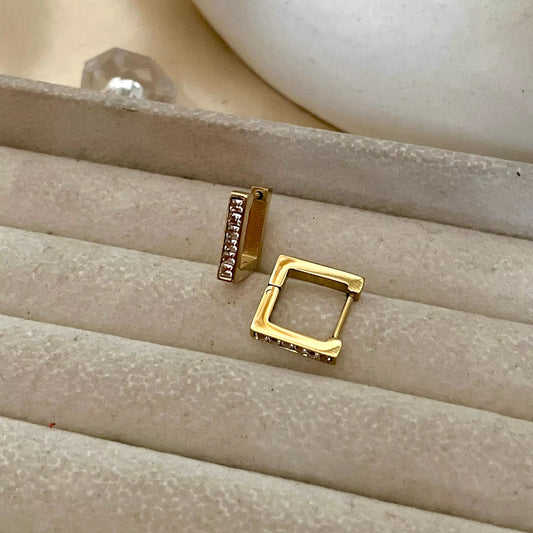 Studded Box Earrings