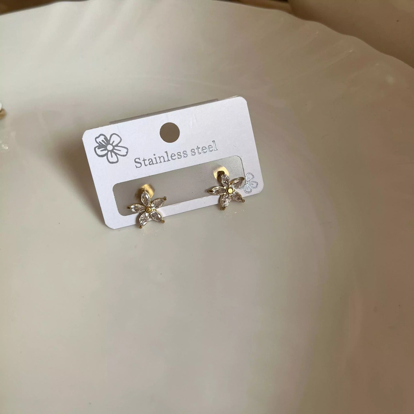 Flower Crystal Studs