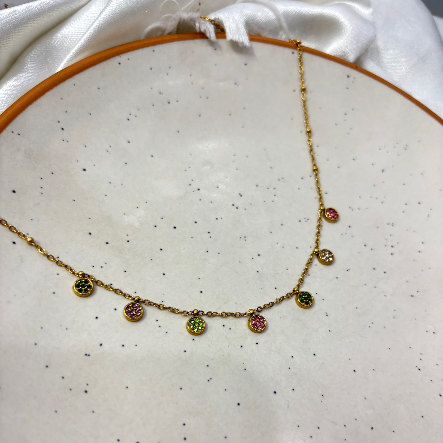 Multi Round Studded Necklace