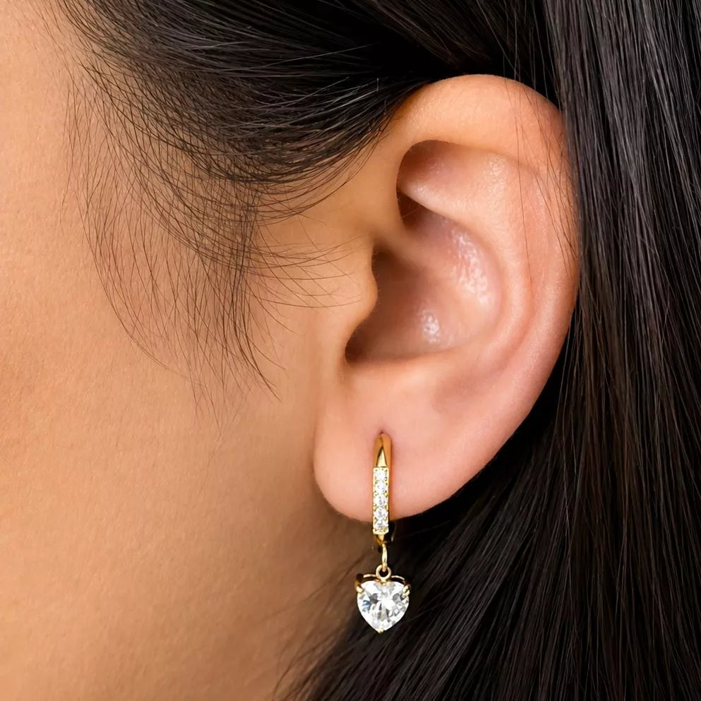 Heart hanging Earrings