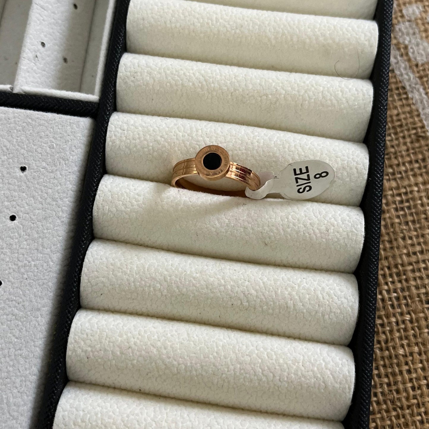Roman Band Ring- rose gold