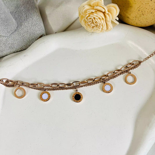 Roman Rosegold Layered Bracelet