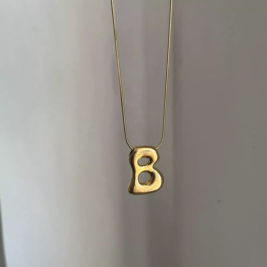 Chunky Initial Necklace- B