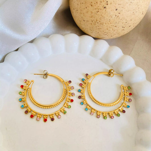 Multi stone Earrings