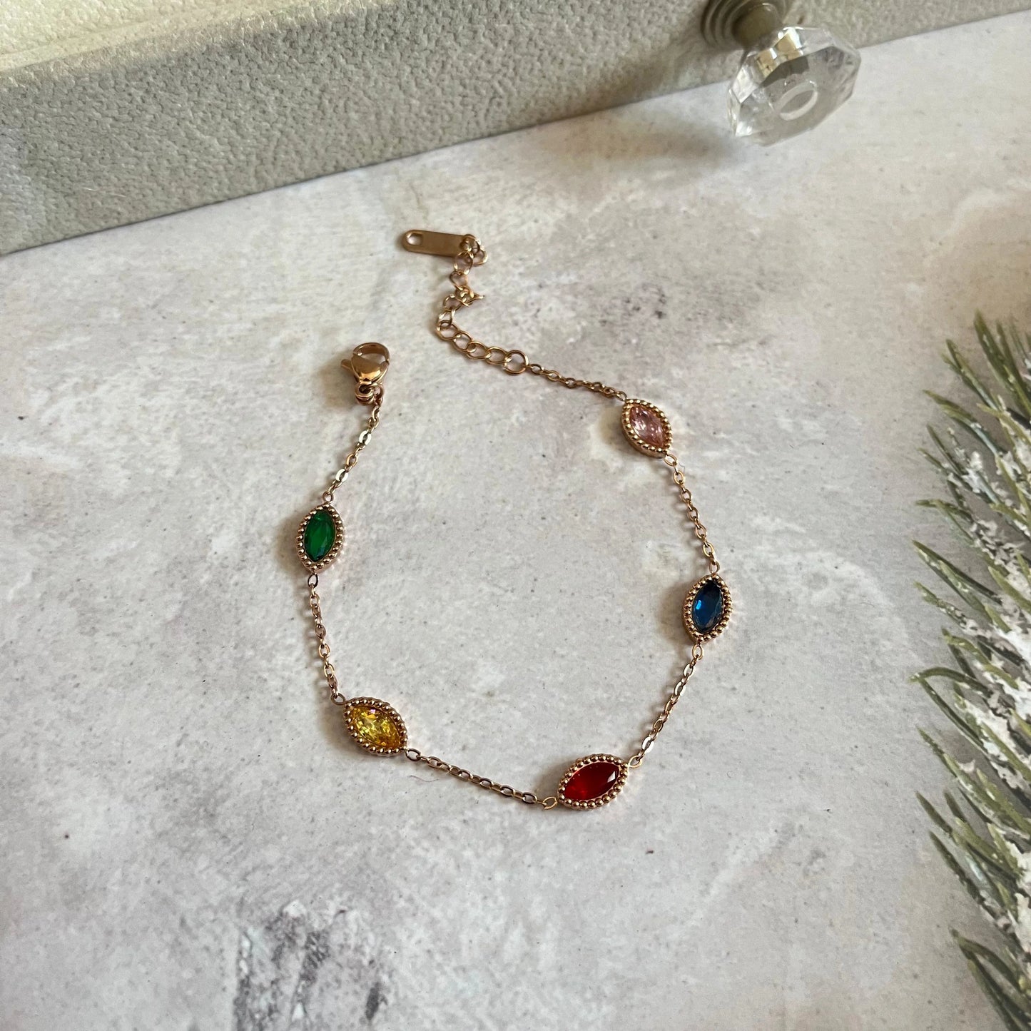 Rose gold Multi Stones Bracelet