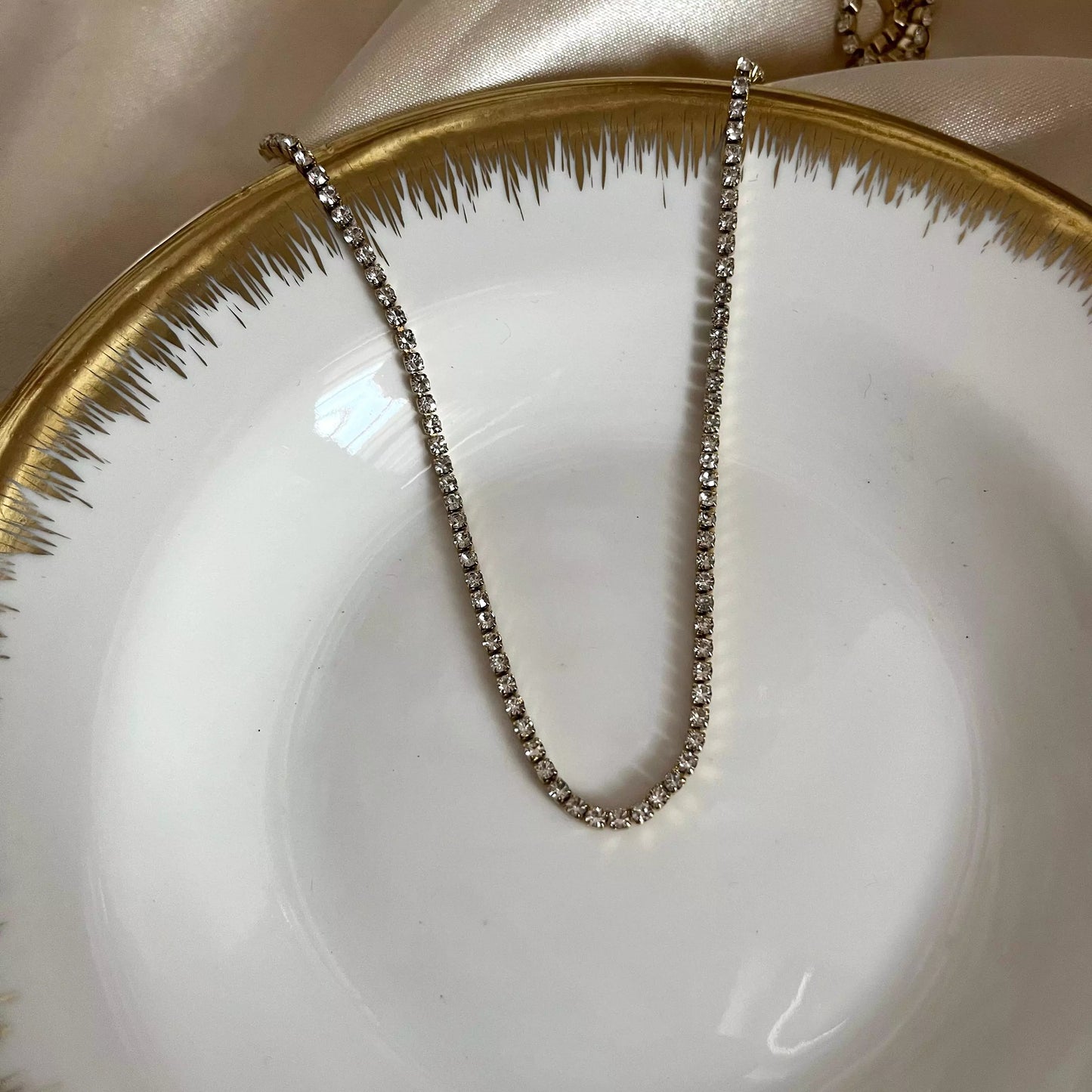 Studded Tennis Necklace