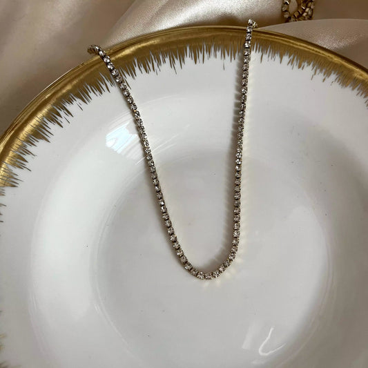 Studded Tennis Necklace