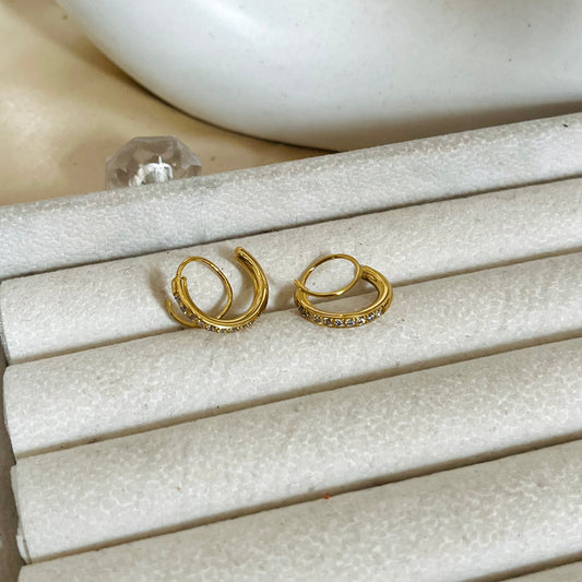 Spiral Earrings (illusion of double piercing)