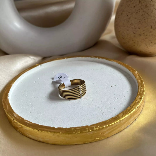 Lined Studded Ring