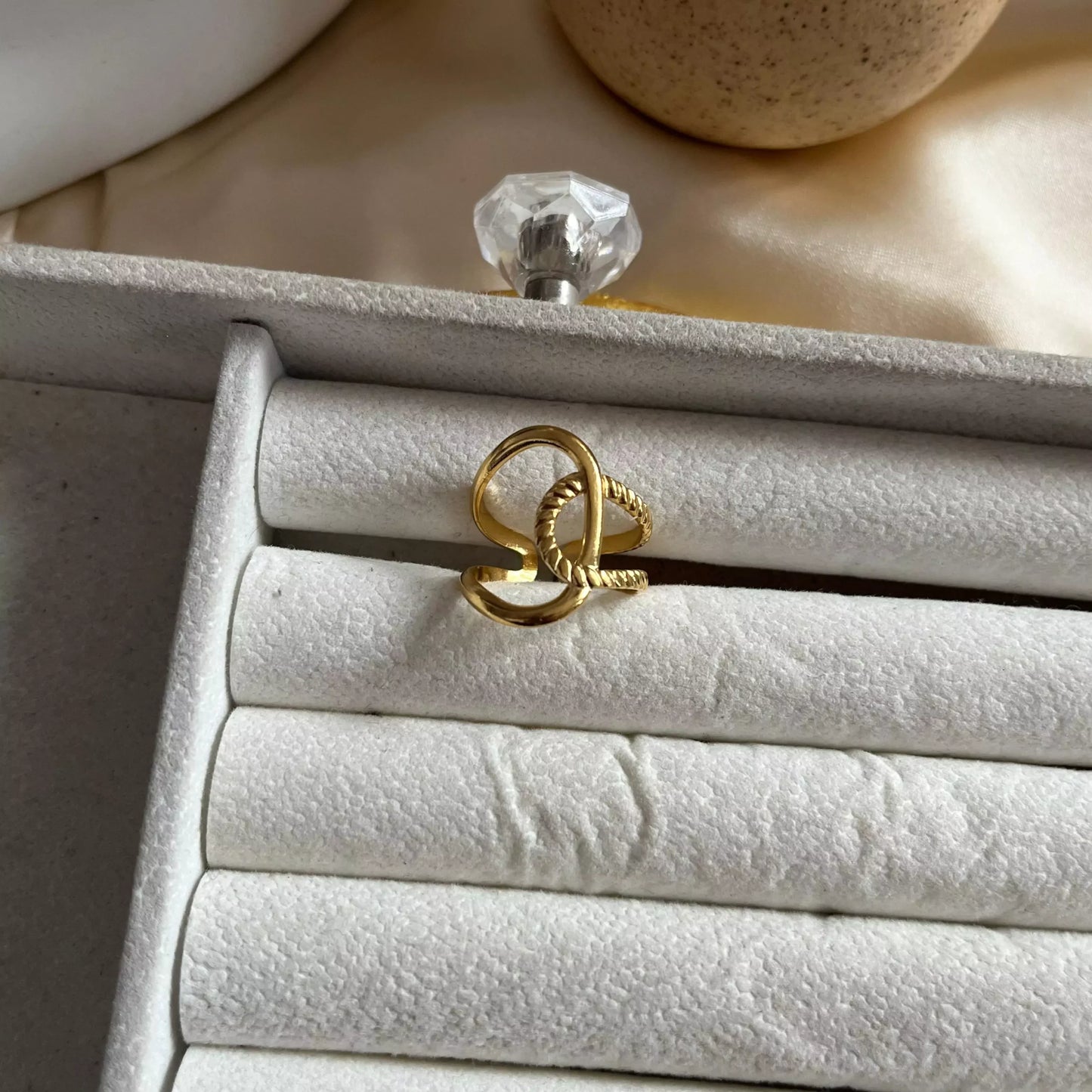 Shara Adjustable Gold plated Ring