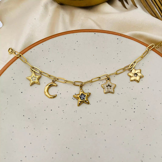 Diana Charms Linked Bracelet