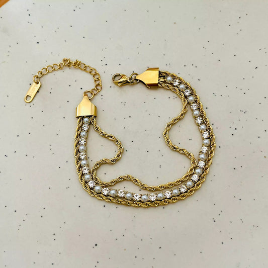Pearly Affair Layered Bracelet