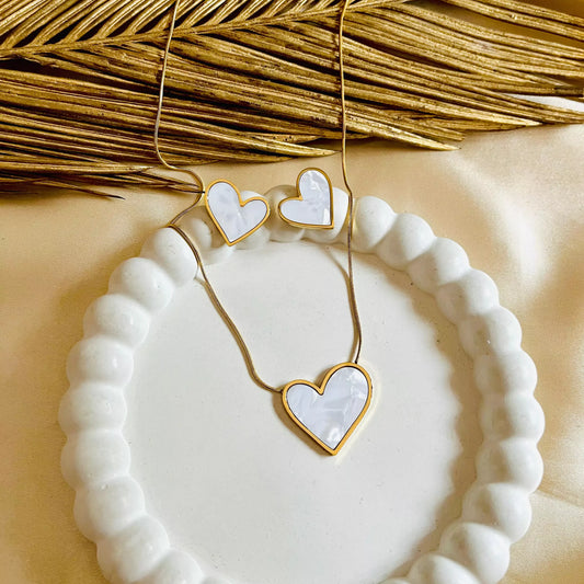 Hearty Earrings Necklace set
