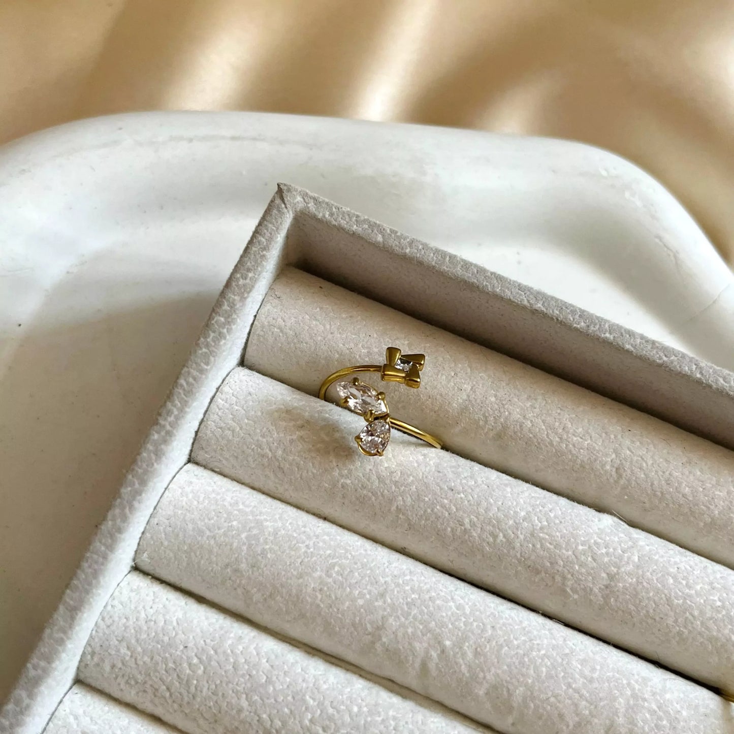 Stella Stones Ring - White