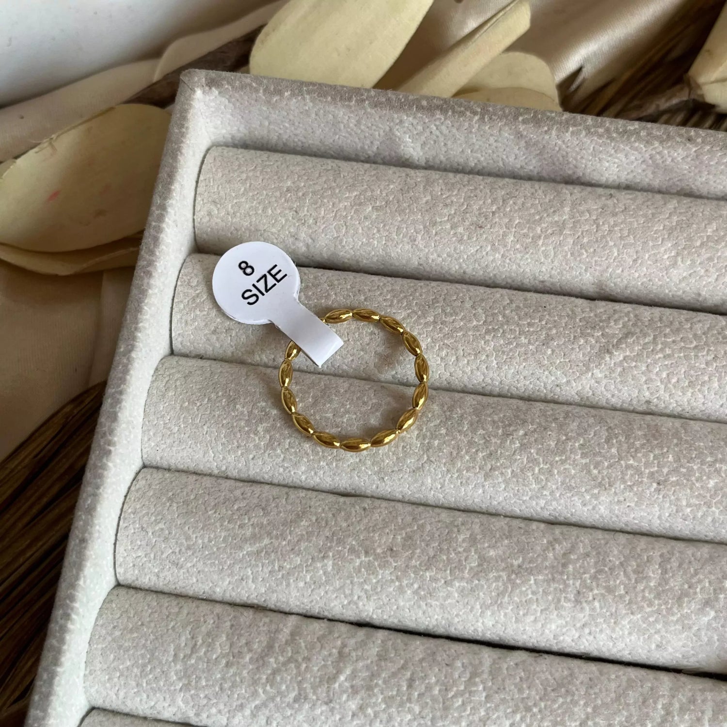 Beaded Thin Ring