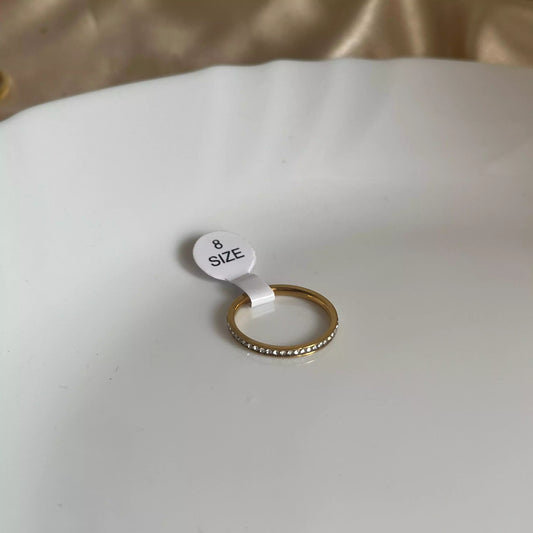 Studded Thin Band Ring
