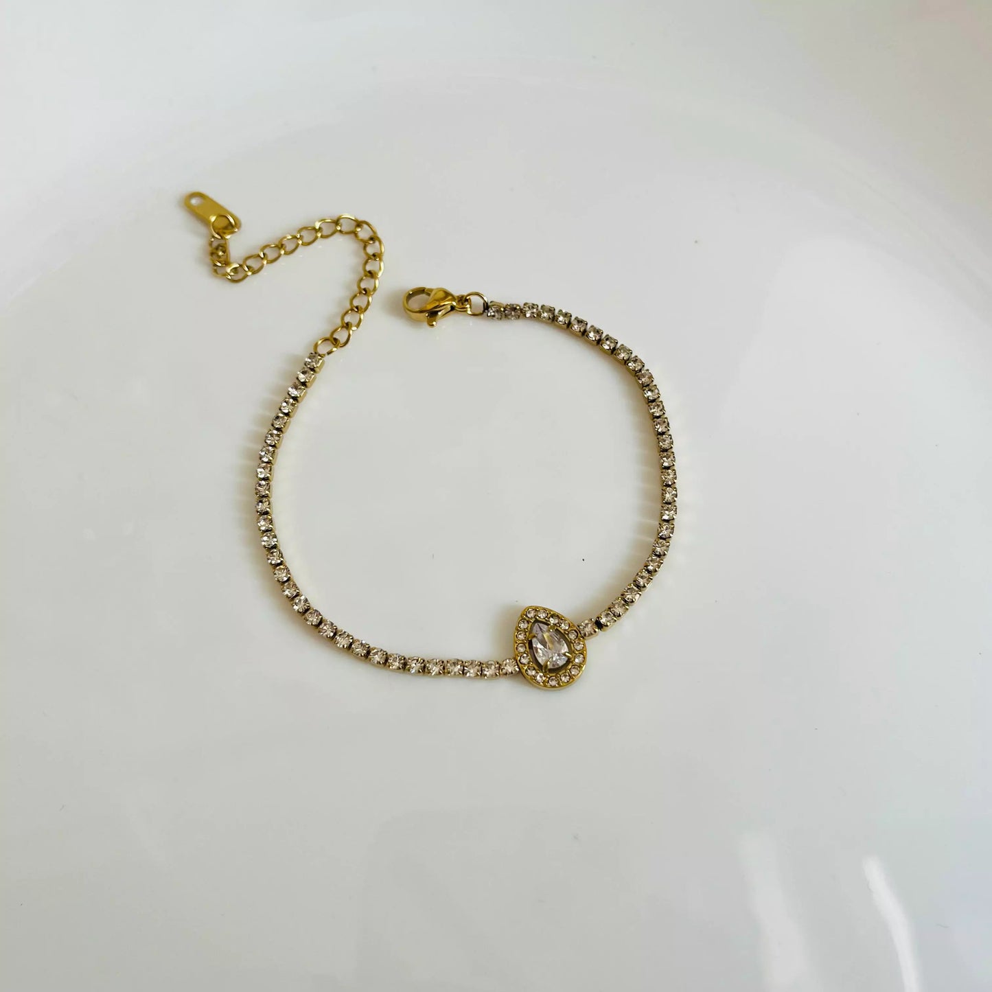Drop Studded Tennis Bracelet