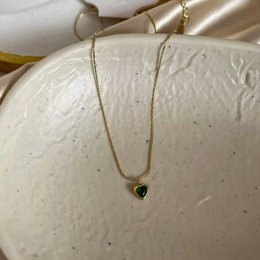 Emerald Heart Necklace