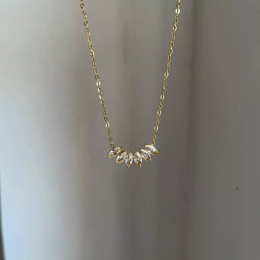 Femine Crown White Necklace
