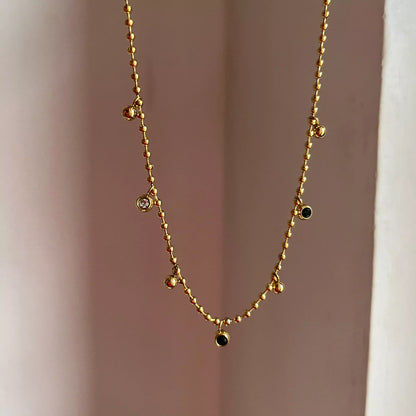 Multi Stone Sile Necklace