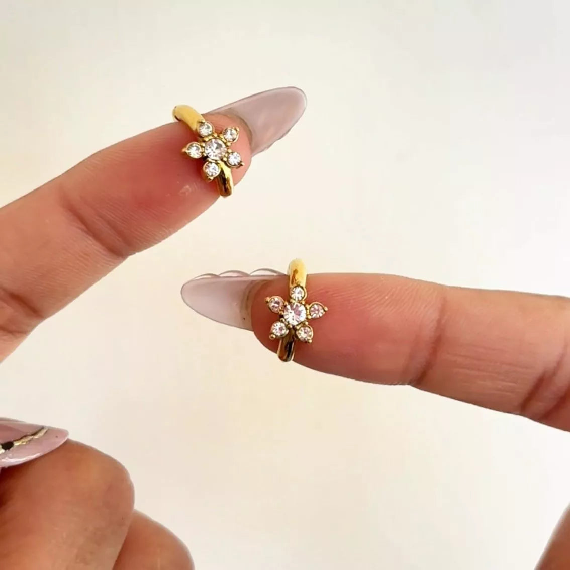 Flower Mini Hoops