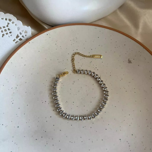 Oval Stone Tennis Bracelet