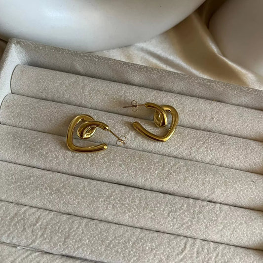 Twisted Heart Earrings