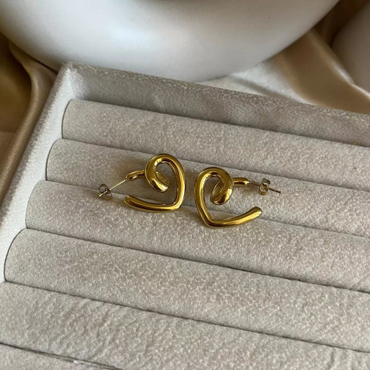 Twisted Heart Earrings