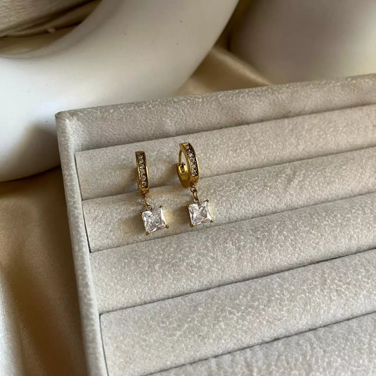 Studded Block Earrings