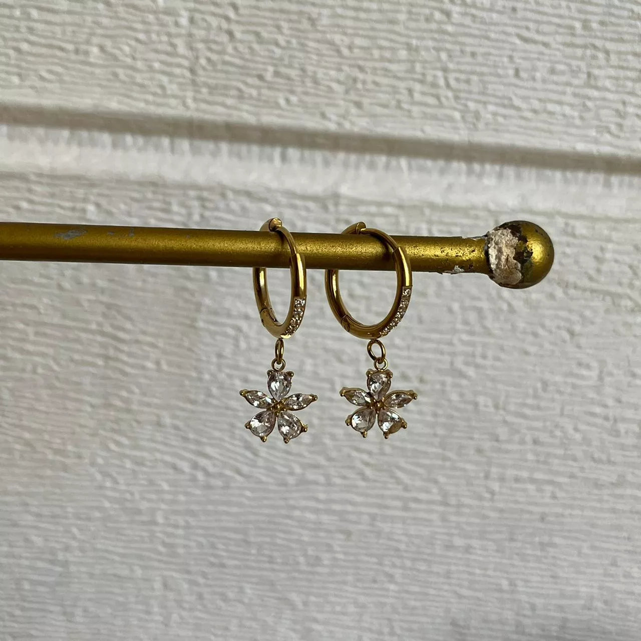 Flower Crystal Earrings