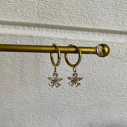 Flower Crystal Earrings
