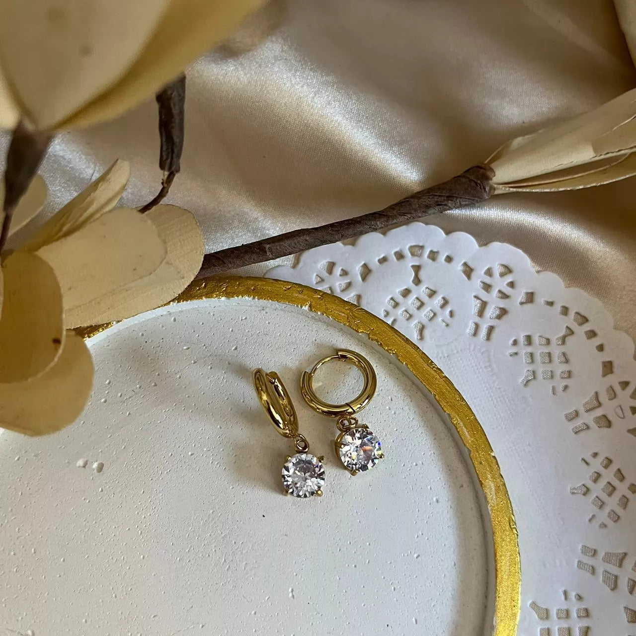 Round Crystal Earrings