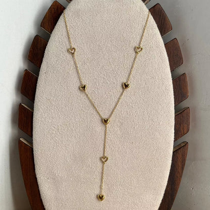 Hearty Gold Long Necklace