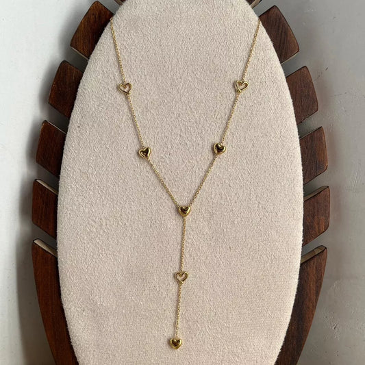 Hearty Gold Long Necklace