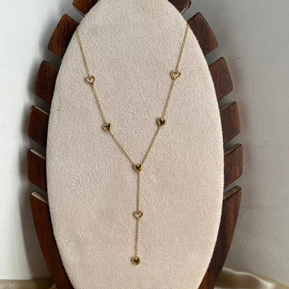 Hearty Gold Long Necklace