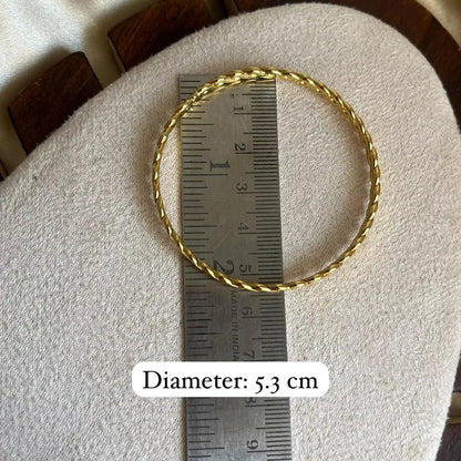 Chained Gold Bangle Set - Size 2’2